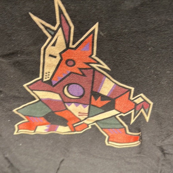 NHL Fanatics Youth Arizona Coyotes Logo Tee Color Black Size XL - Picture 2 of 4